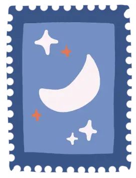 Moon stamp
